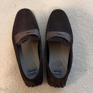 Brand New Lacoste Men's Chocolate Suede Slip-On Loafers
